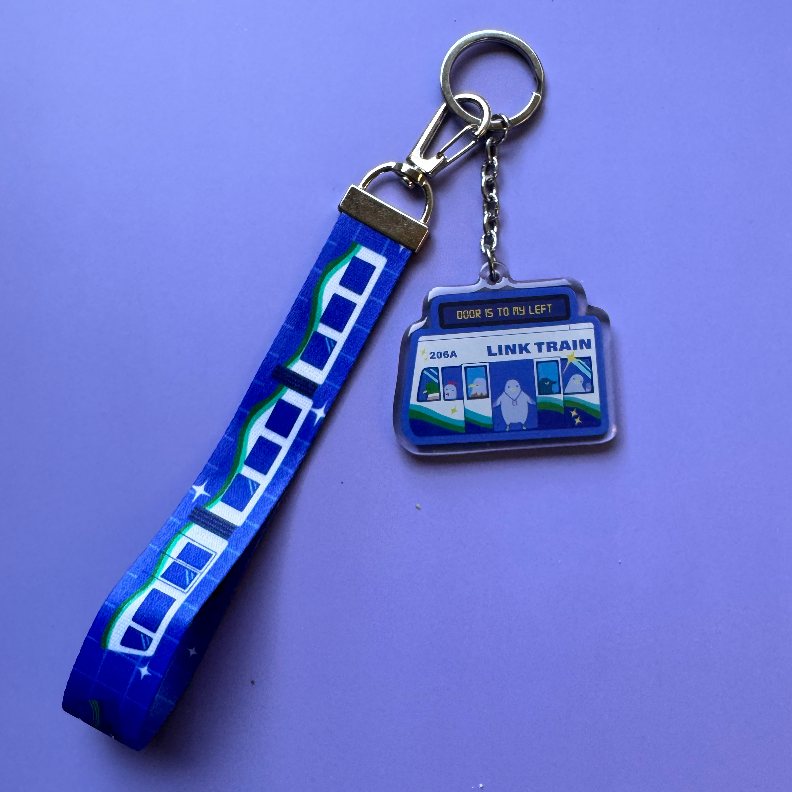 LINK Train Wristlet Keychain