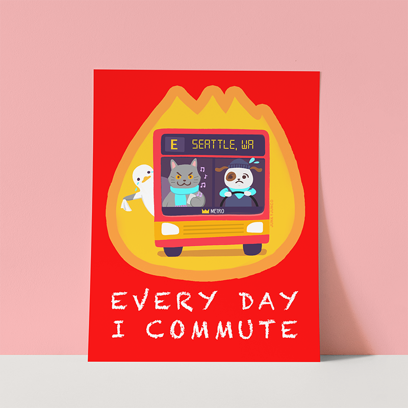 E Line (Seattle) Art Print