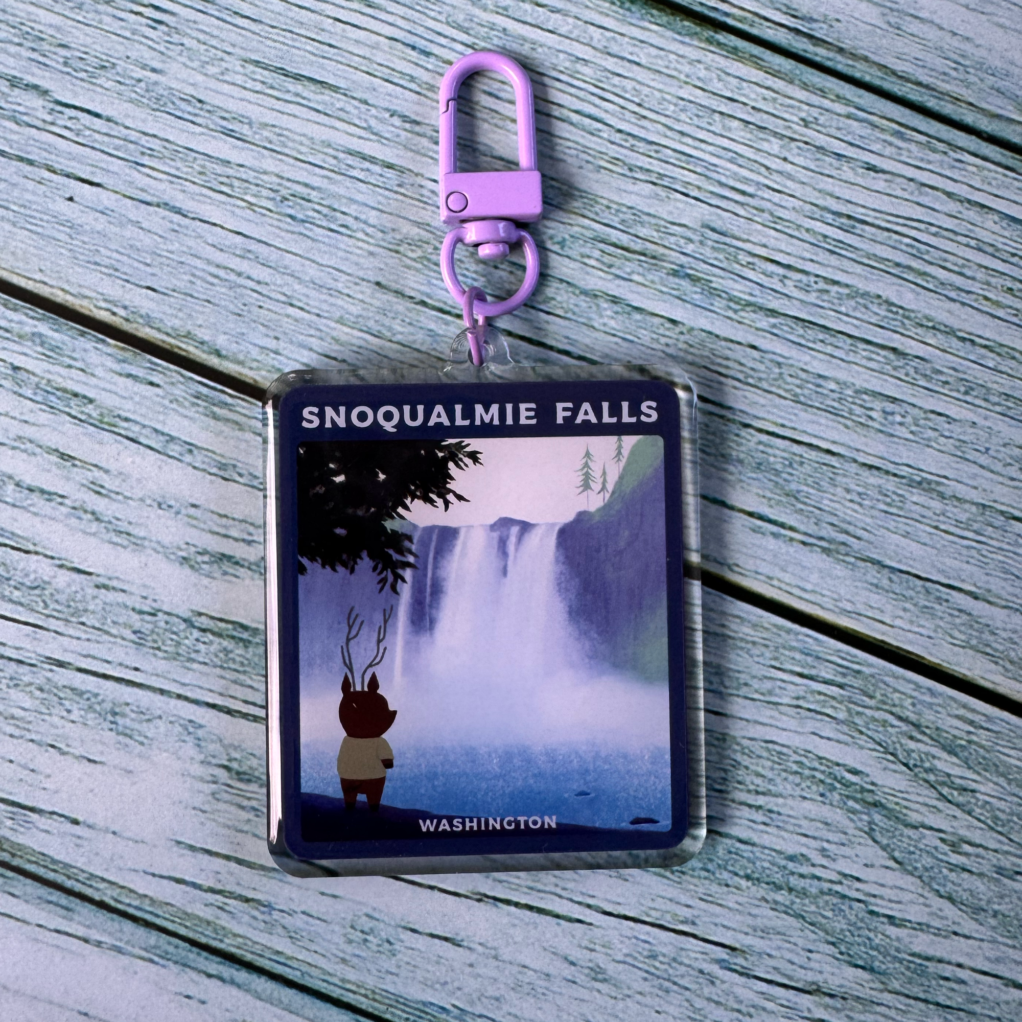 Snoqualmie Falls Keychain
