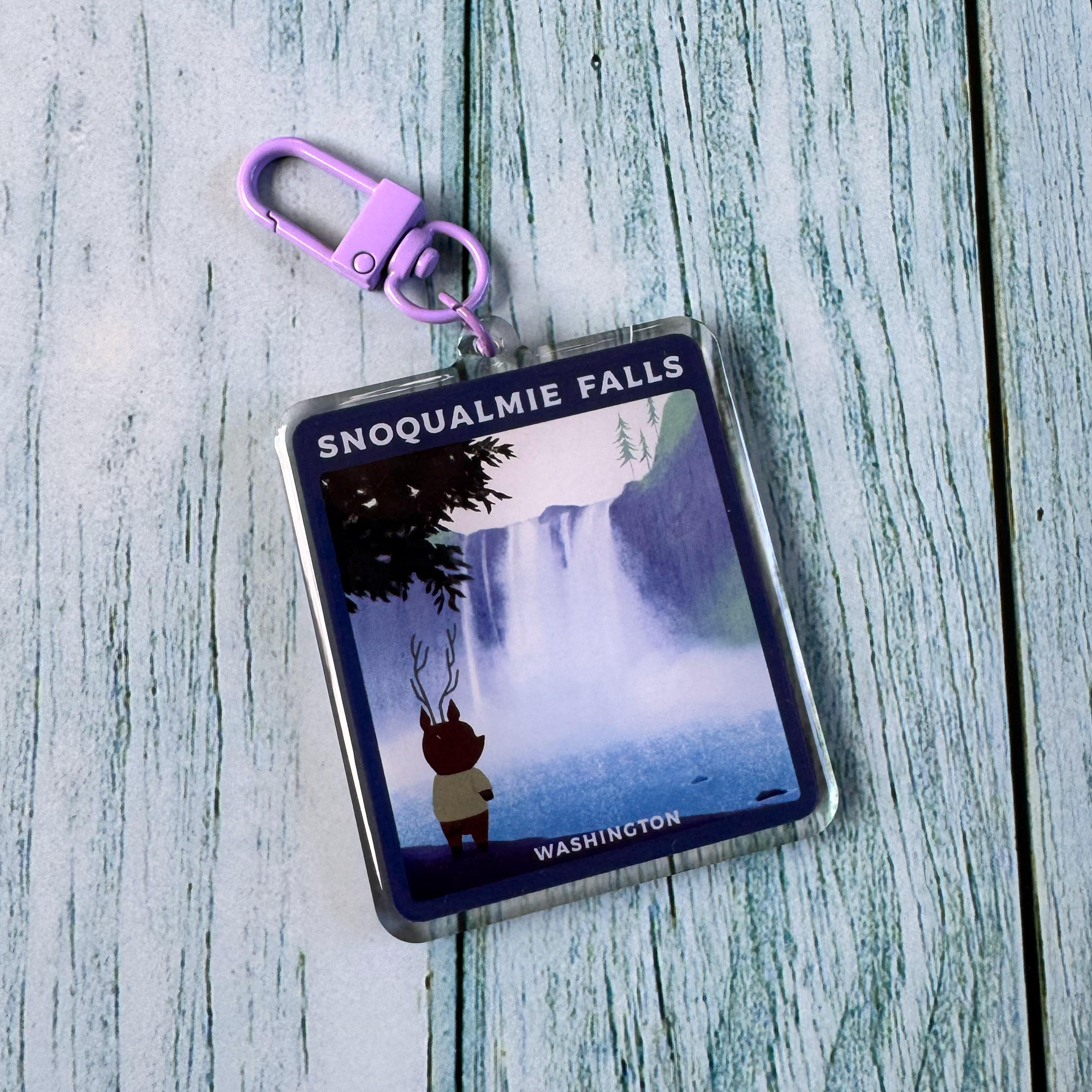 Snoqualmie Falls Keychain