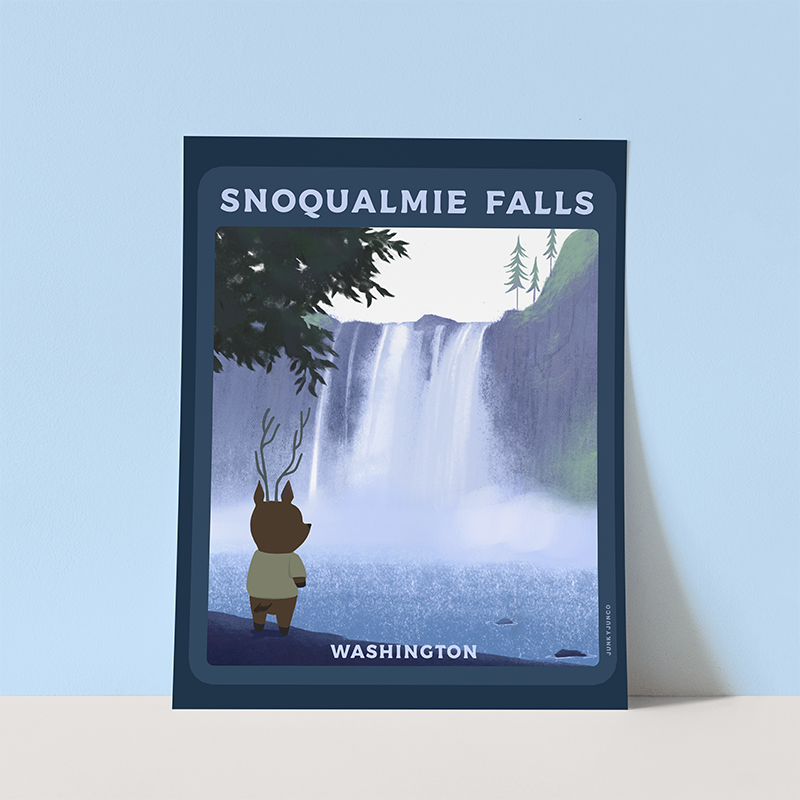 Snoqualmie Falls (Seattle) Art Print