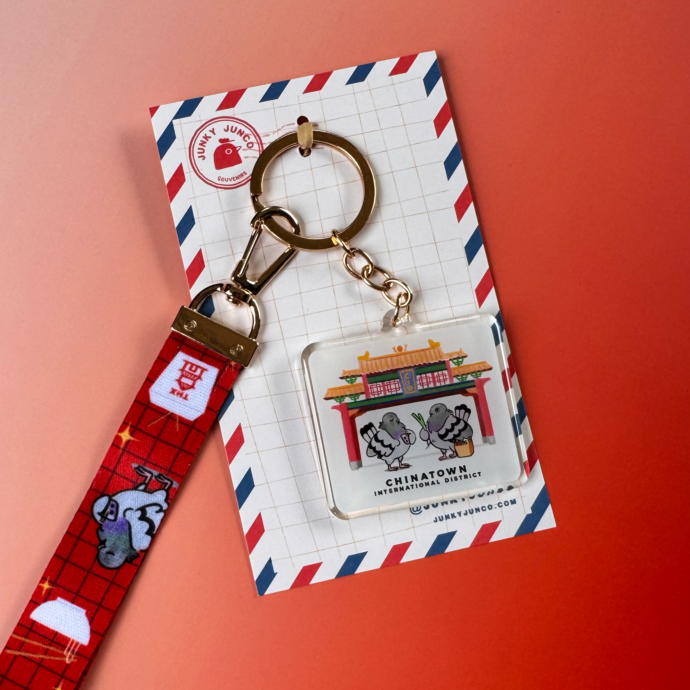 Seattle Chinatown International District Wristlet Keychain