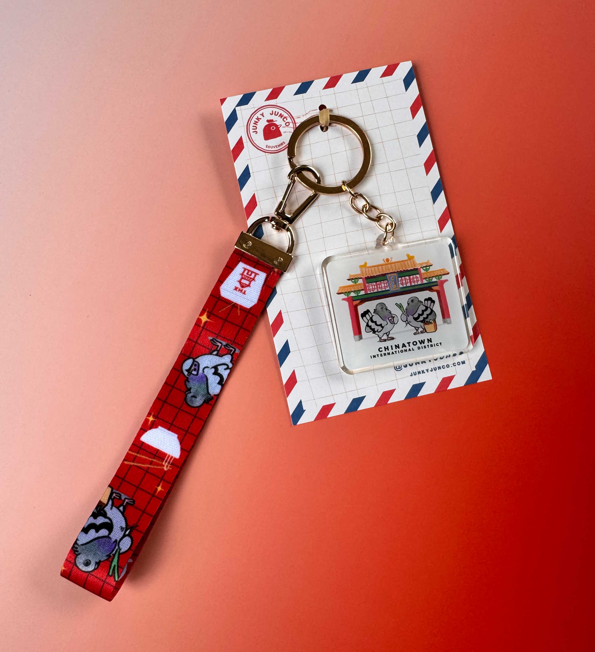 Seattle Chinatown International District Wristlet Keychain