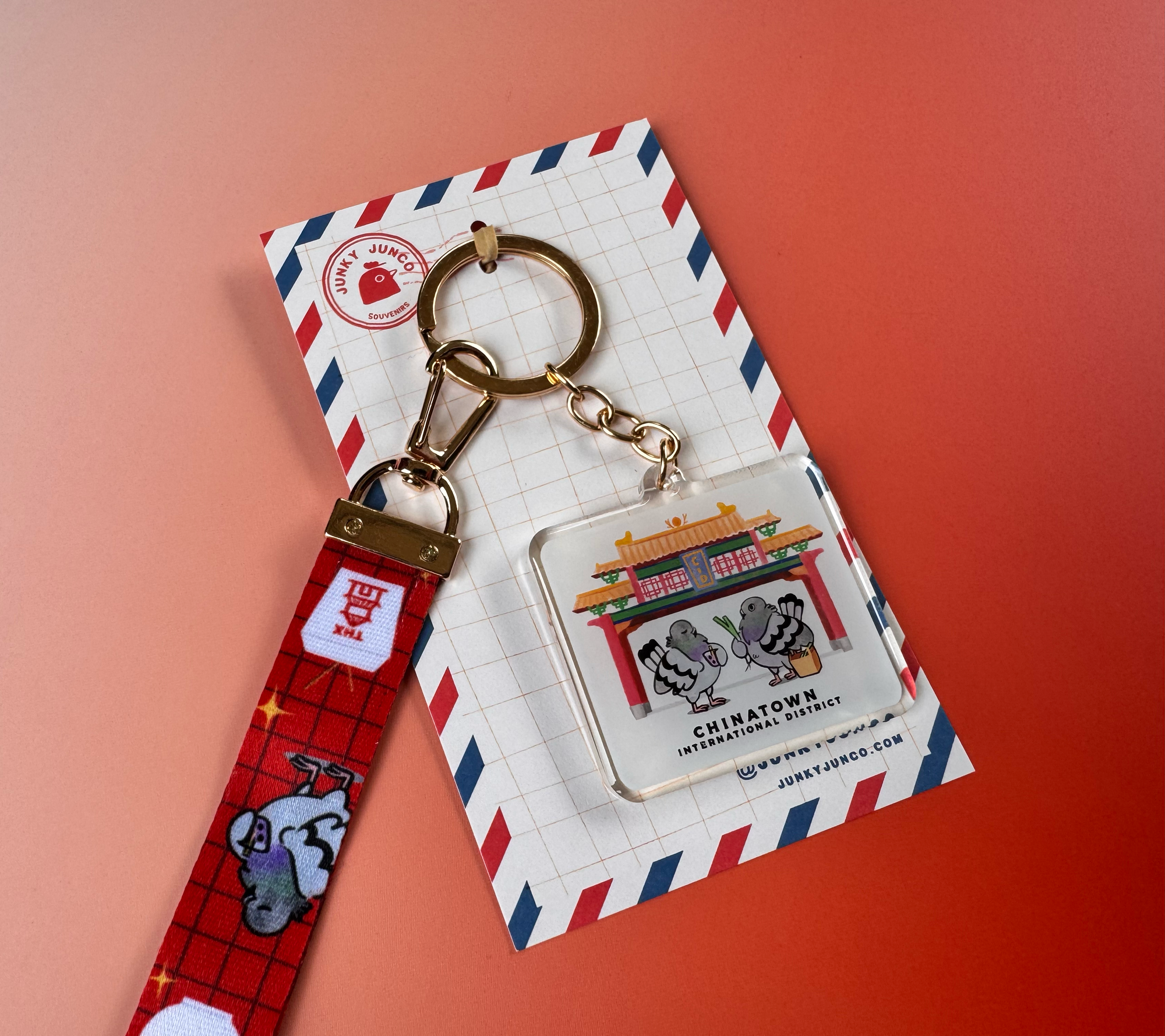 Seattle Chinatown International District Wristlet Keychain