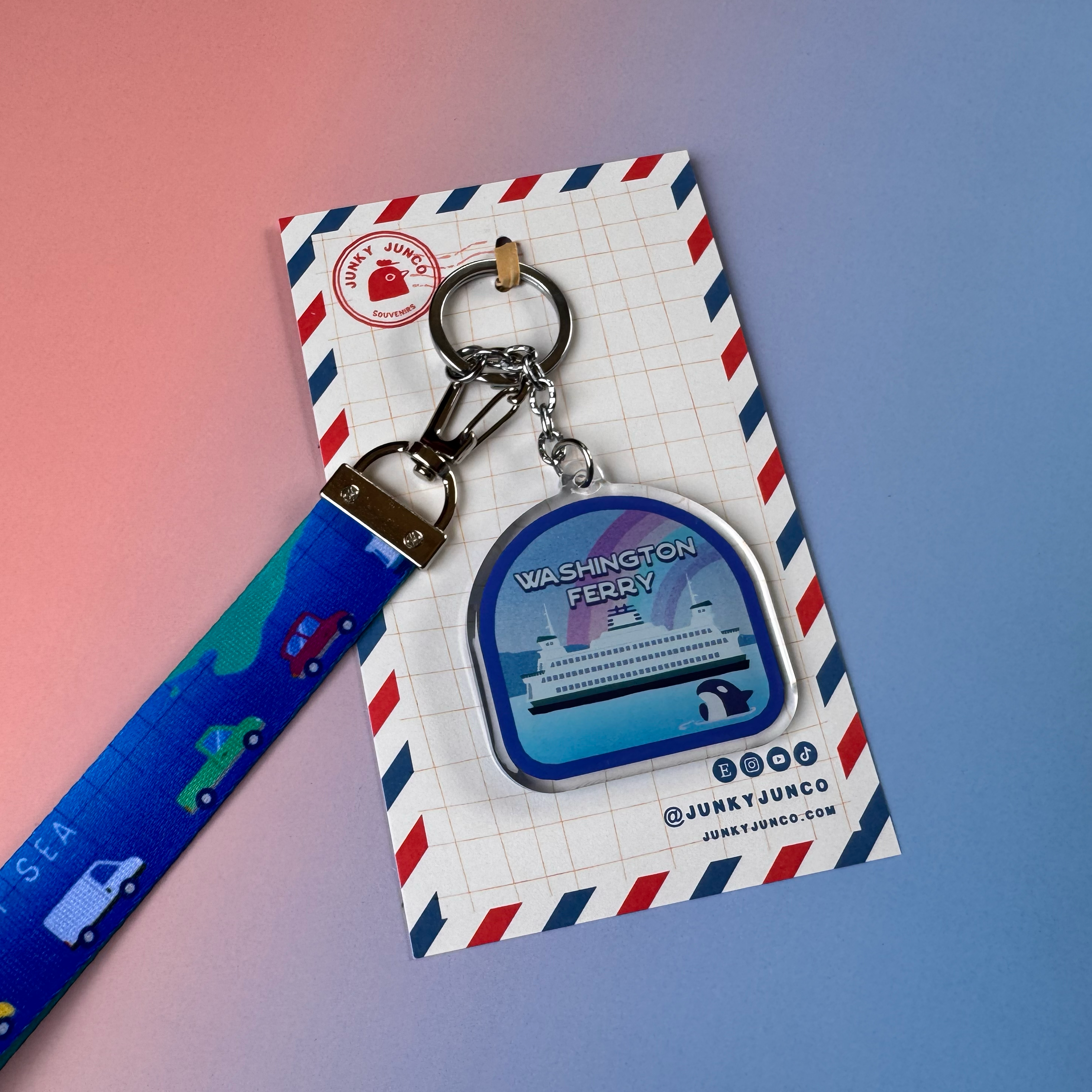 Washington Ferry Wristlet Keychain