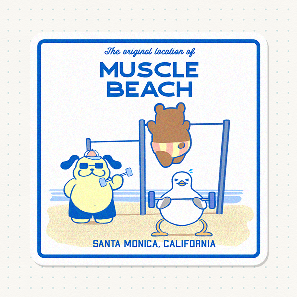 Muscle Beach Sticker
