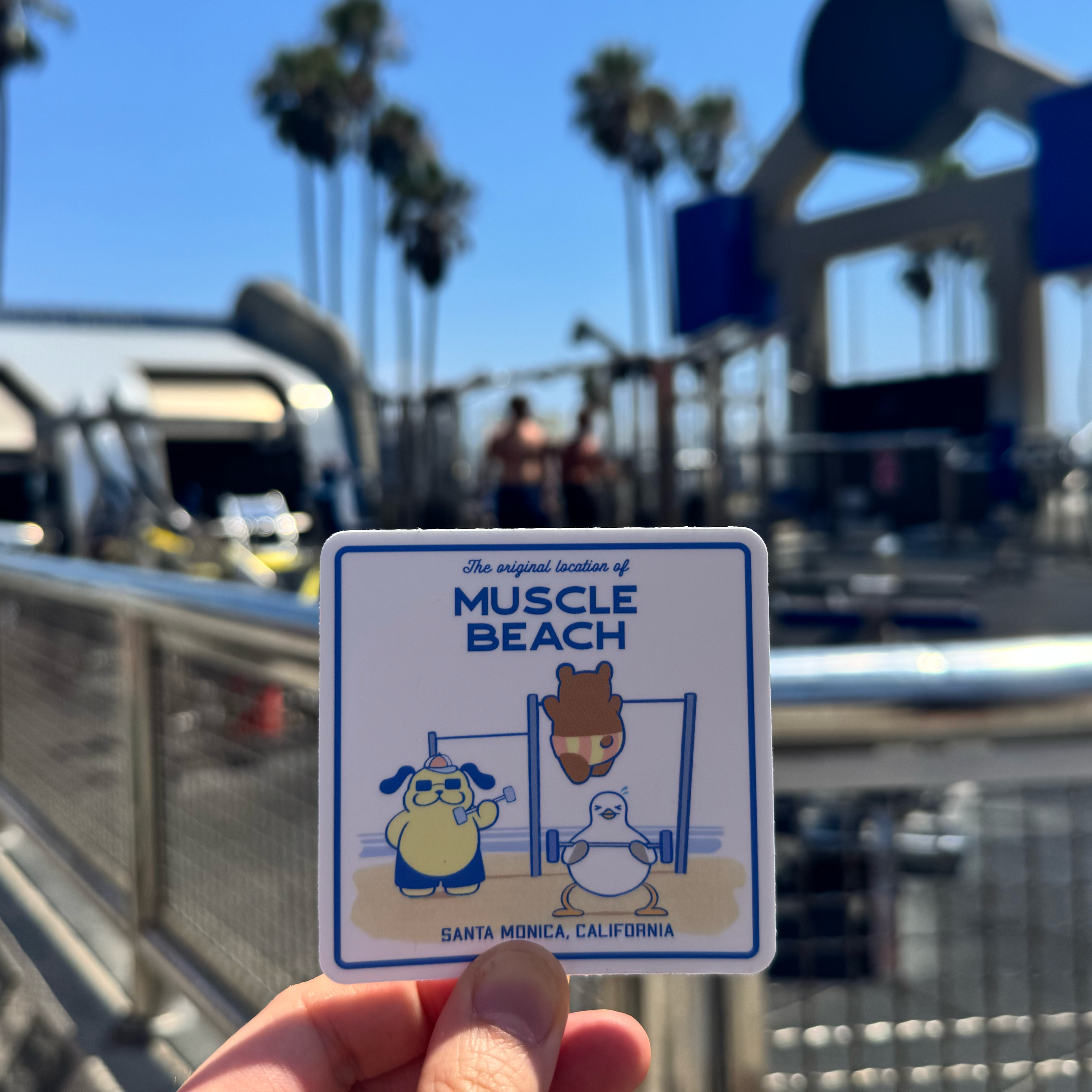 Muscle Beach Sticker