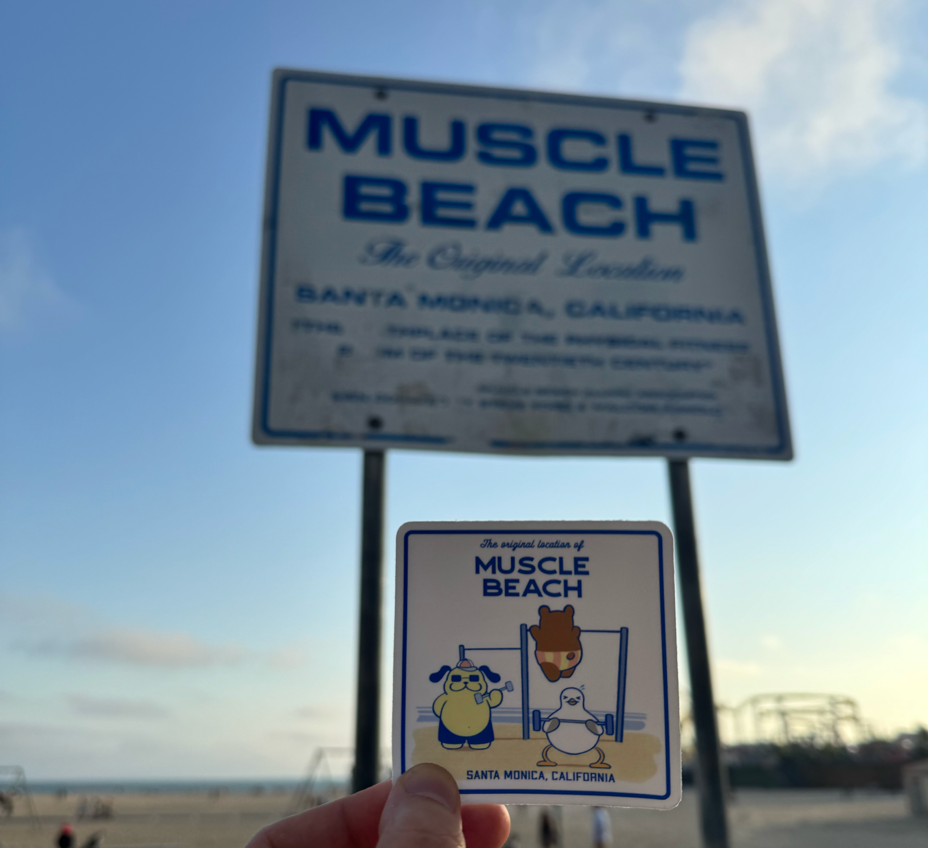 Muscle Beach Sticker