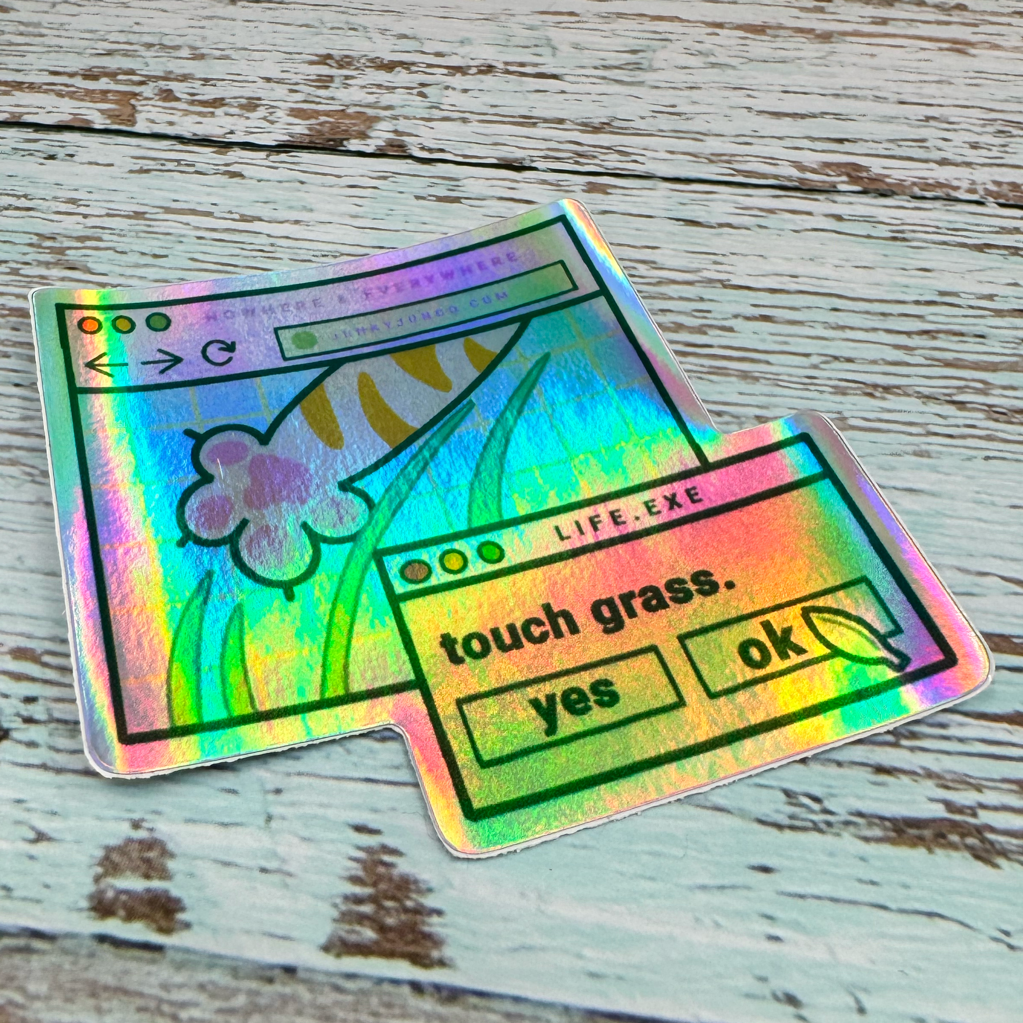 Touch Grass Sticker