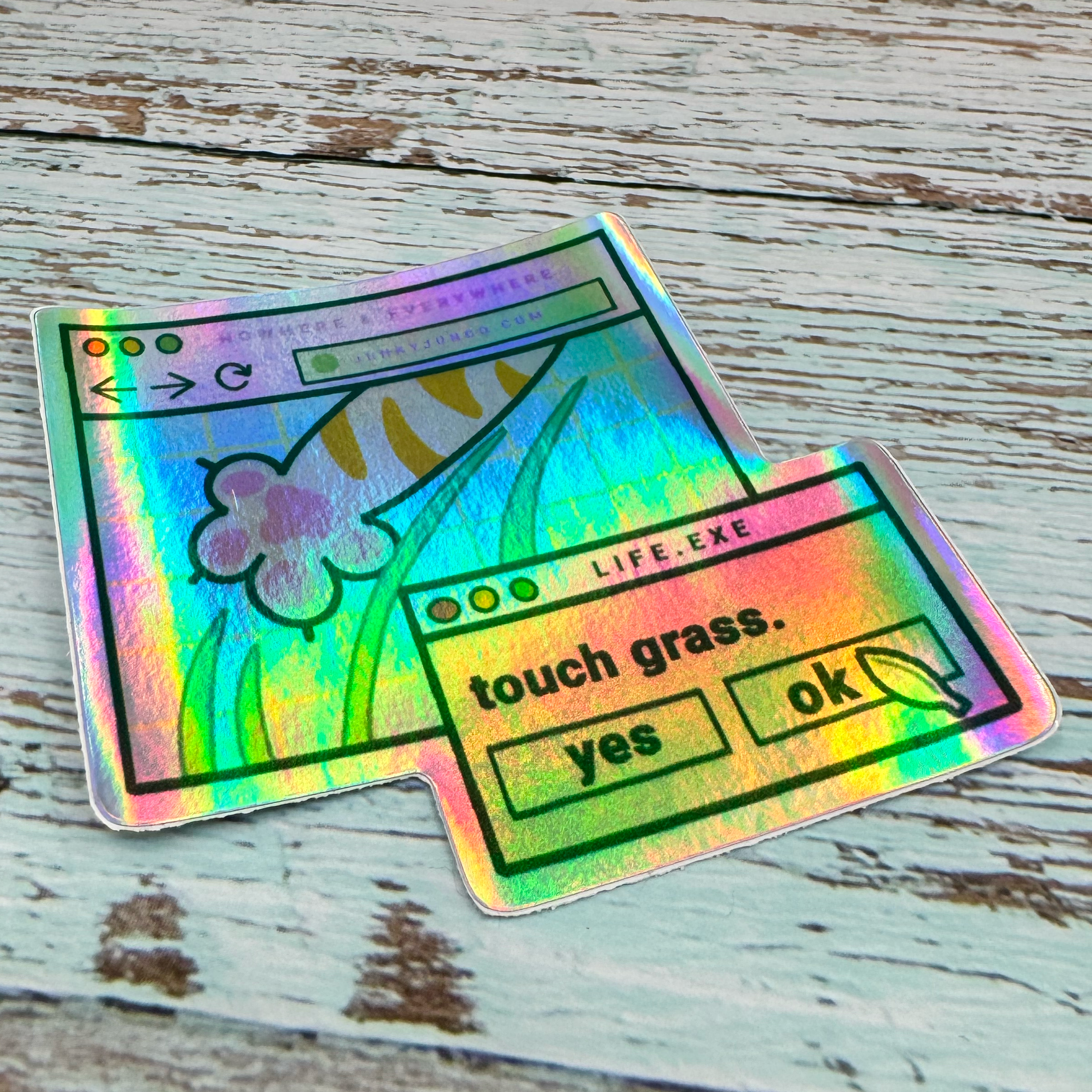 Touch Grass Sticker