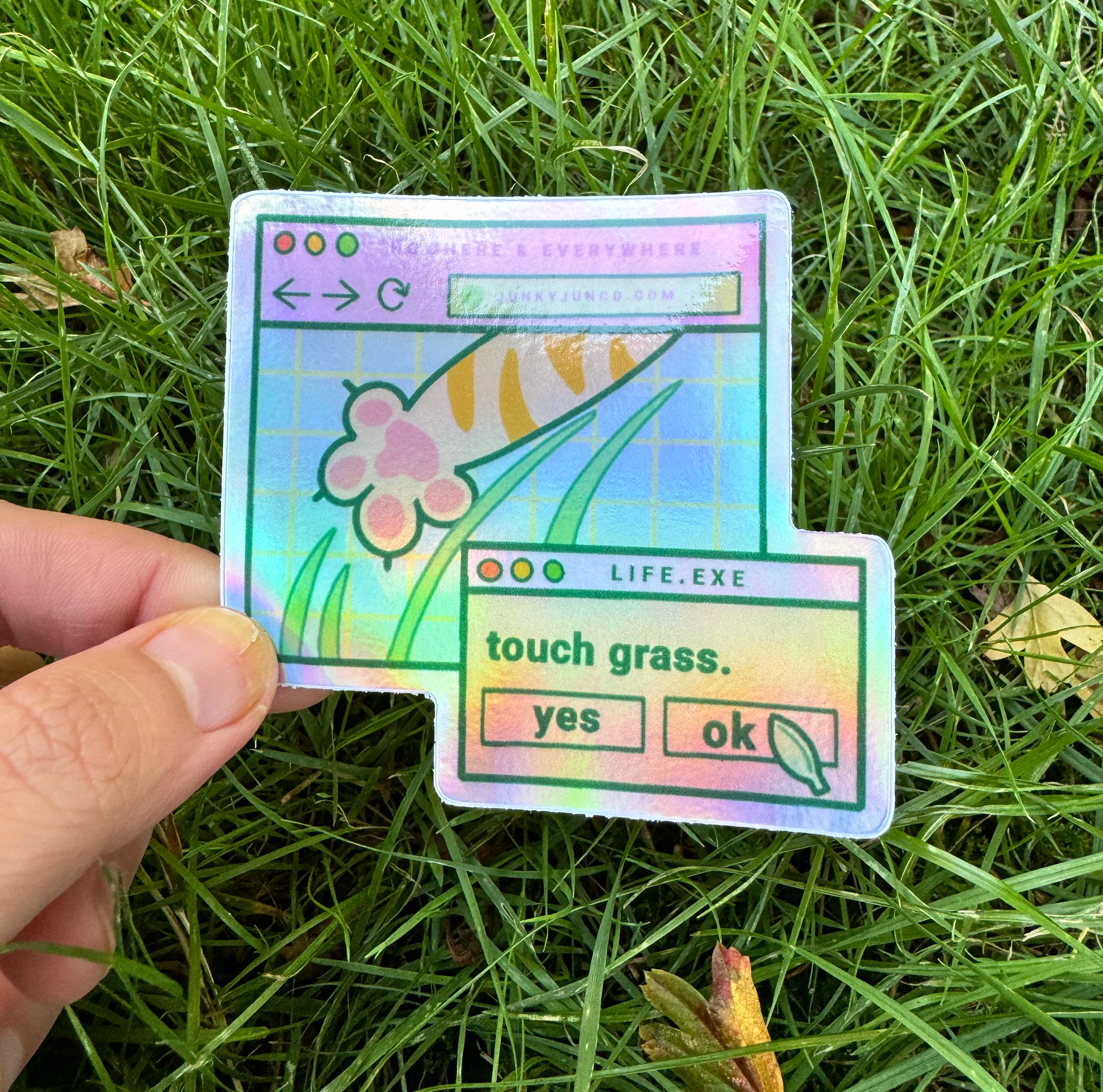 Touch Grass Sticker