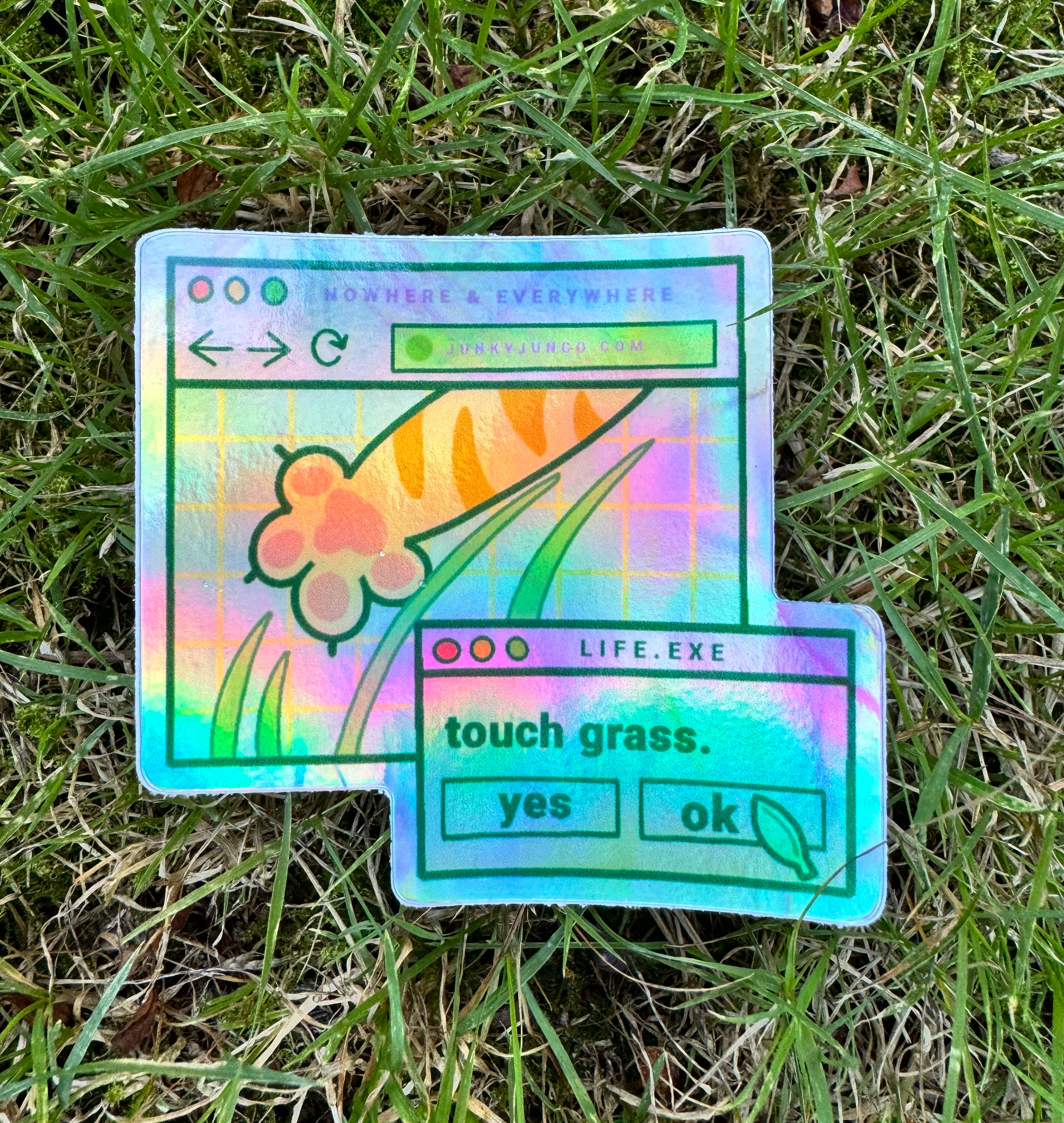 Touch Grass Sticker