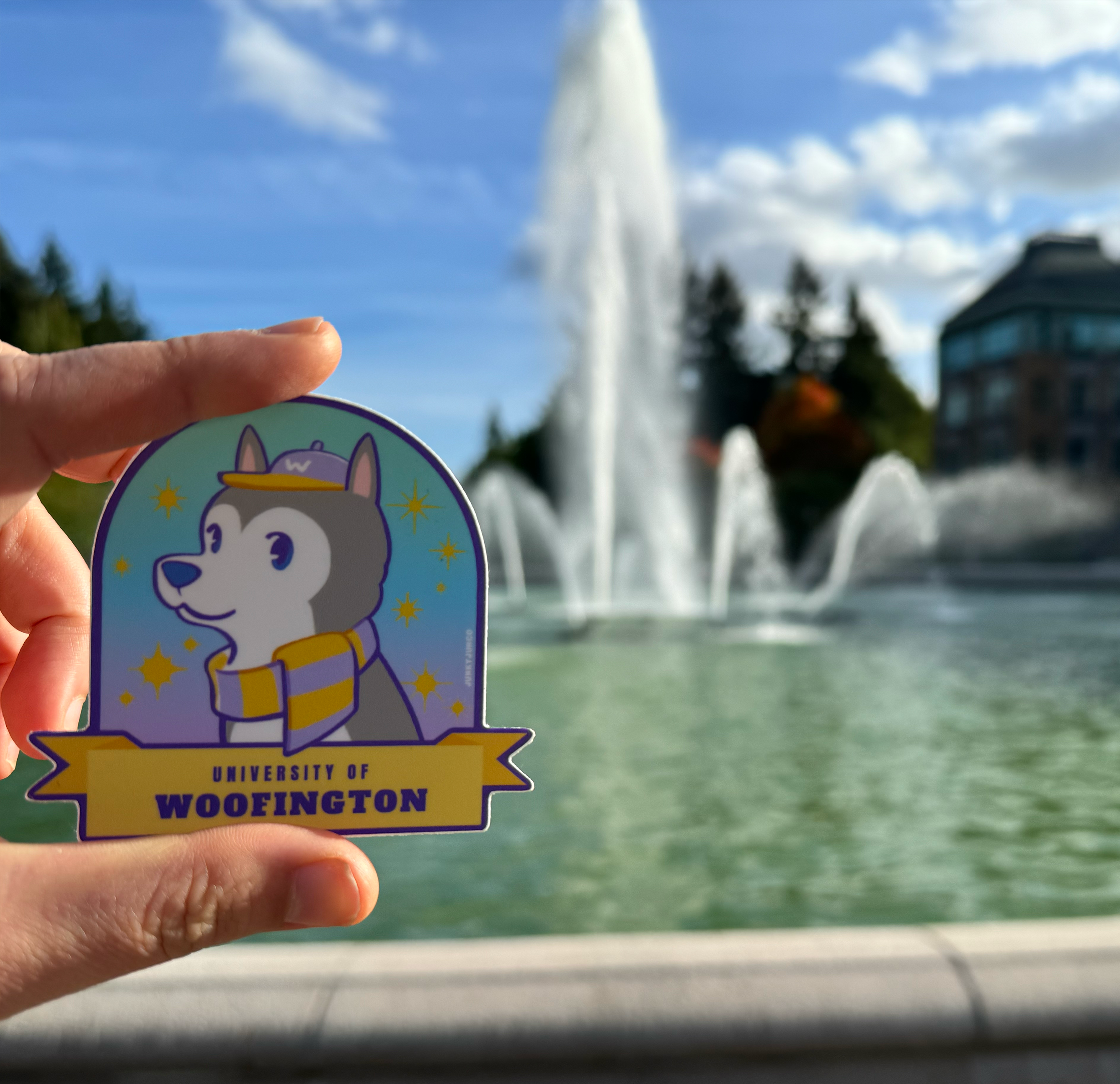 University of Woofington Sticker